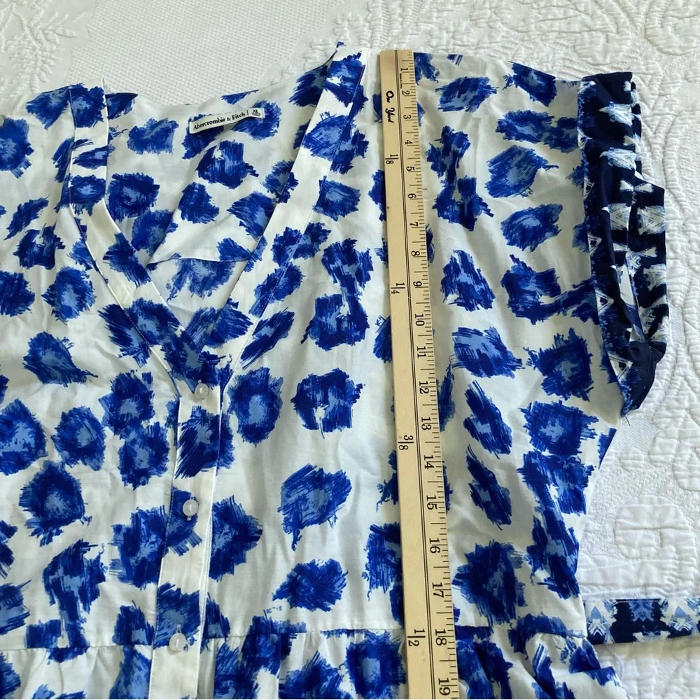 Abercrombie & Fitch Blue and White Printed Maxi Dress